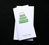 Green Birthday Cake - Handcrafted Birthday Card - dr18-0004